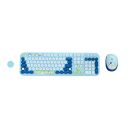 Combo Phím Chuột không dây MOFII SILLY CAT Xanh Dương