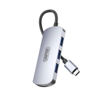 Bộ chia Type-C ra 3 cổng USB, HDMI, PD 100W Unitek D1121A