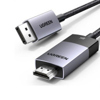 Cáp chuyển đổi Active DisplayPort sang HDMI 2.1 dài 2m hỗ trợ 8K@60Hz 4K@120Hz HDR Ugreen 80397