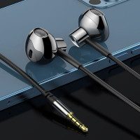 Tai nghe có dây Pisen Metalic Semi-In-Ear 3.5mm LV-MM02 (Black)