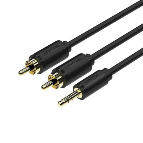 Cáp Loa 3.5mm sang 2 đầu RCA dài 20m UNITEK C9026BK