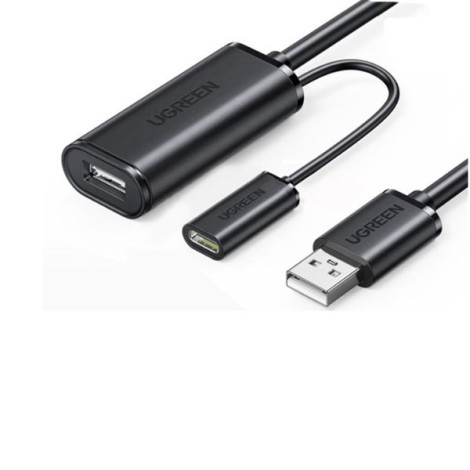 Cáp USB 2.0 nối dài Ugreen 30m 10326 có Chip khuếch đại,trợ nguồn USB-C