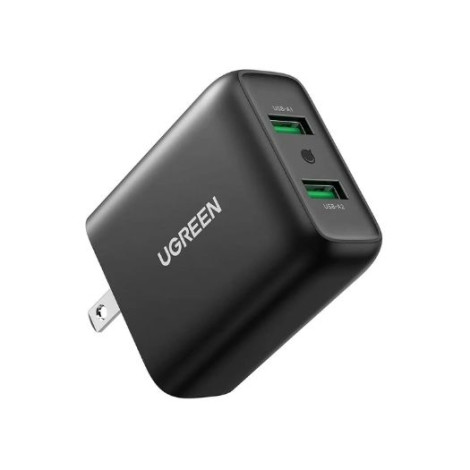 Củ Sạc Nhanh 36W 2 cổng USB Type-A QC 3.0 Ugreen 70151