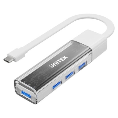 Hub chuyển Type-C sang 4 cổng USB 3.0 Unitek H1319A Trắng