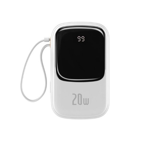 Sạc dự phòng Baseus Qpow Pro Digital Display 20000mAh 20W iP Edition White Overseas (PPQD030002)