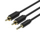 Cáp Loa 3.5mm sang 2 đầu RCA dài 1.5m UNITEK C9021BK