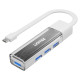 Hub chuyển Type-C sang 4 cổng USB 3.0 Unitek H1319A Trắng