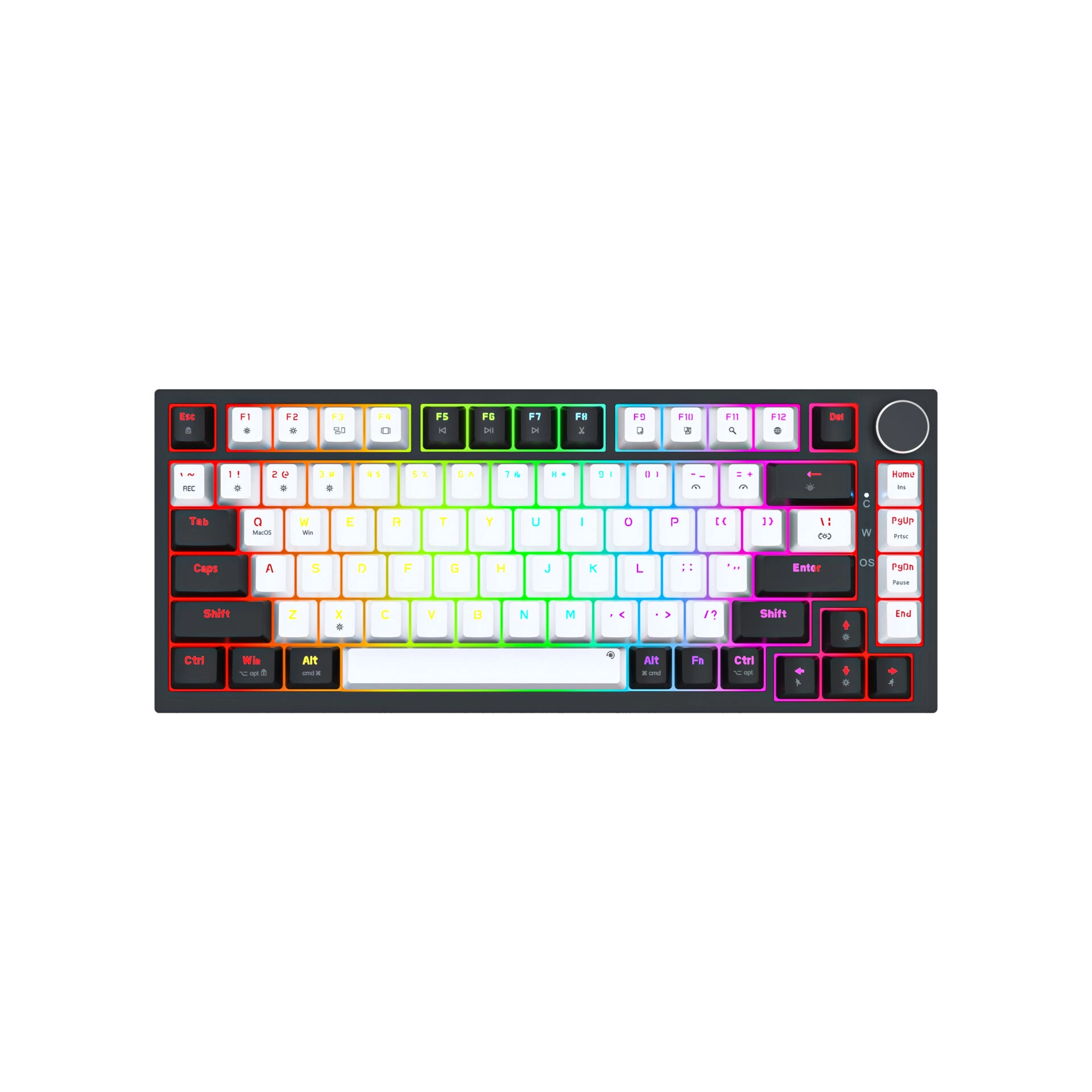 Bàn phím cơ có dây Gaming Newmen GM326 Gasket Red switch (White-Black)