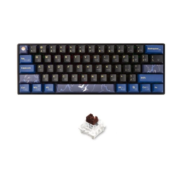 Bàn phím cơ không dây Dual Mode Newmen GM610-Pro Brown Switch - Hạc vũ ánh trăng