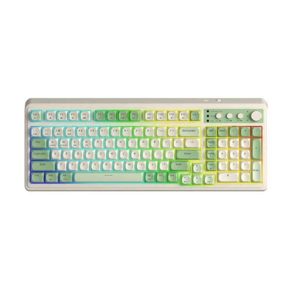 Bàn Phím Giả Cơ Gaming 3 Mode AULA S99 Màu Xanh lá, Be (6944)