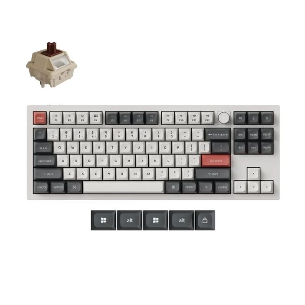 Bàn phím Keychron Q3 Ultra 8K Brown Switch - White (Q3U-P3)