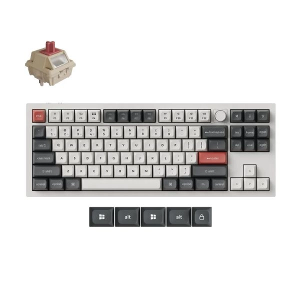 Bàn phím Keychron Q3 Ultra 8K Red Switch - White (Q3U-P1)