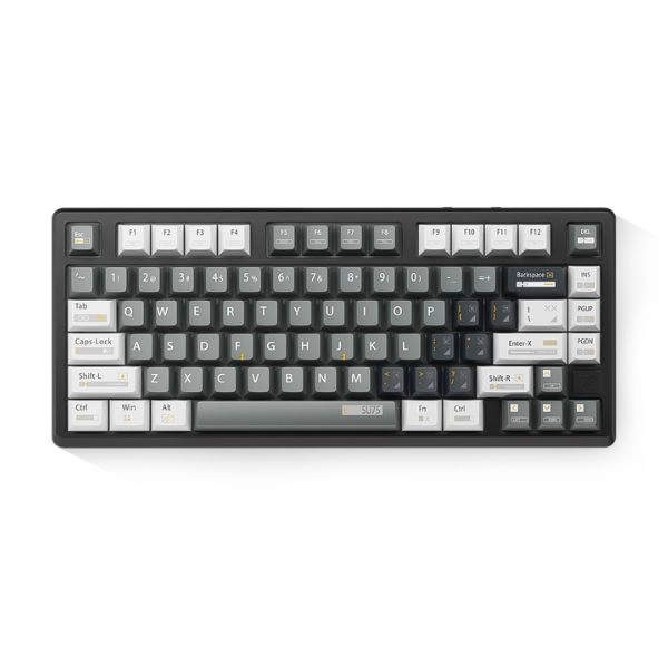 Bàn phím máy tính không dây Zidli SU75 Gey-White