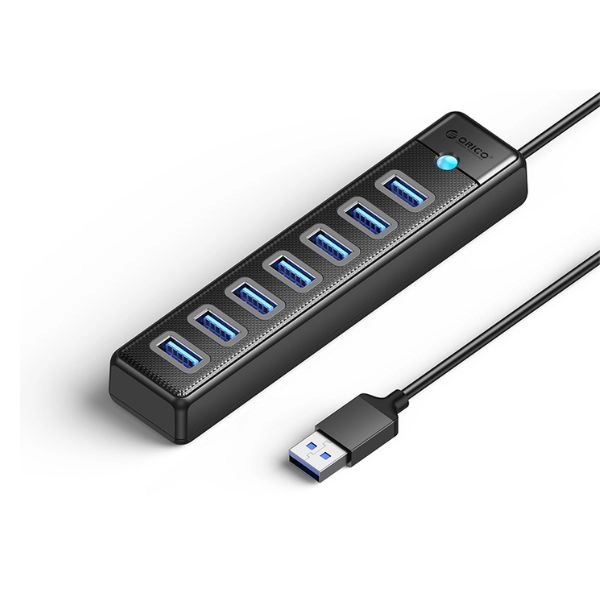 Bộ Chia USB HUB 7 Cổng USB 3.0 Orico PW7U-U3-015-BK-EP