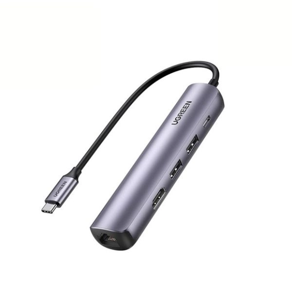 Bộ chuyển đổi USB Type C sang HDMI + USB 3.0 + Lan 1Gbps + PD100W Ugreen 10919