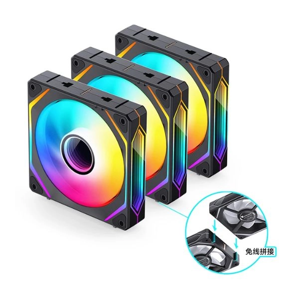 Bộ Fan Case 3 in 1 Jonsbo ZL-120B Black (Fan xuôi)