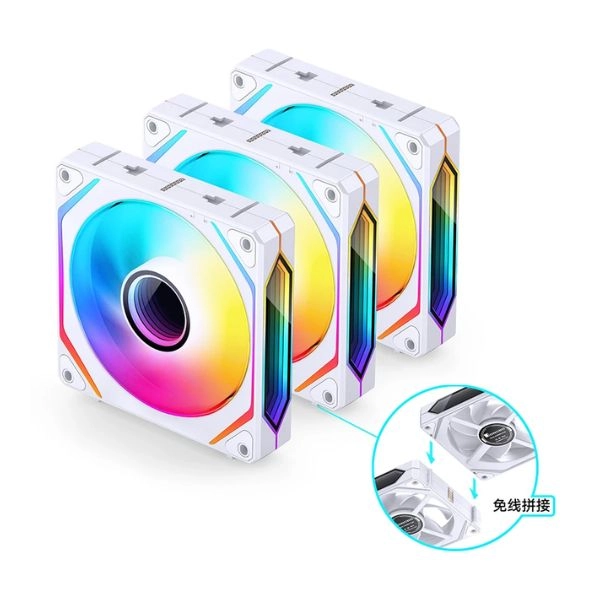 Bộ Fan Case 3 in 1 Jonsbo ZL-120W White (Fan xuôi)