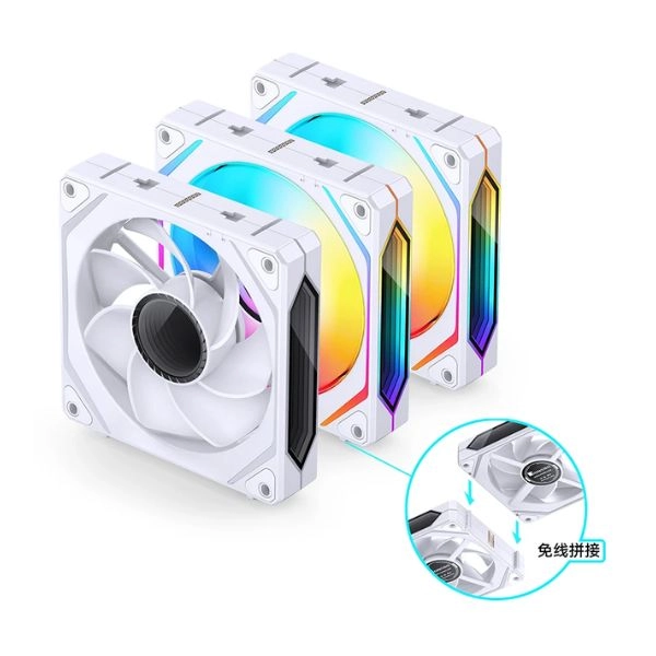 Bộ Fan Case 3 in 1 Jonsbo ZL-120WR White (Fan ngược)