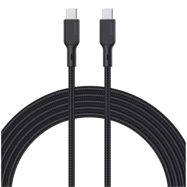 Cáp Sạc Nhanh C to C AUKEY CB-KCC102 100W Dài 1.8m Black (CB-KCC102-BLK)