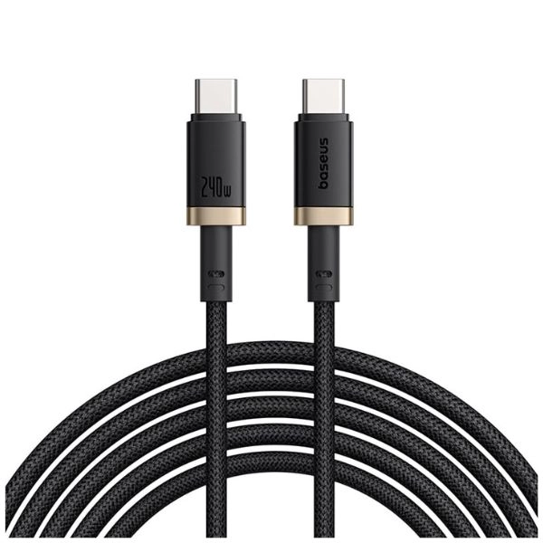Cáp sạc nhanh Type C sang Type C Baseus Dura Series 240W dài 1m P10377803U03-00 (LVE111-1M-GK) - Gold Black