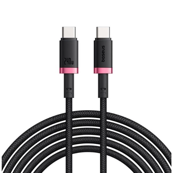 Cáp sạc nhanh Type C sang Type C Baseus Dura Series 240W dài 1m P10377803U03-01 (LVE111-1M-RK) – Red Black