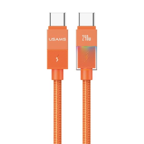 Cáp sạc nhanh Type C sang Type C Usams SJ775 240W dài 1.2m SJ775USB02 - Orange