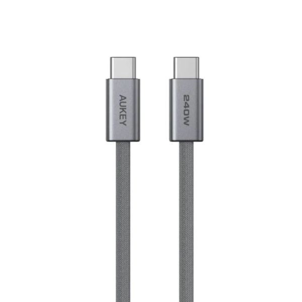 Cáp sạc nhanh Type C to Type C Aukey CB-DCC241 240W dài 1m (CB-DCC241-GRA)