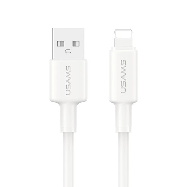 Cáp sạc nhanh USB sang Lightning Usams SJ762 U90 2.4A 1m White (SJ762USB01)