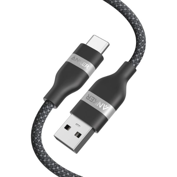 Cáp sạc nhanh USB sang Type C Anker A82G2 18W 1.8m Black (A82G2012)