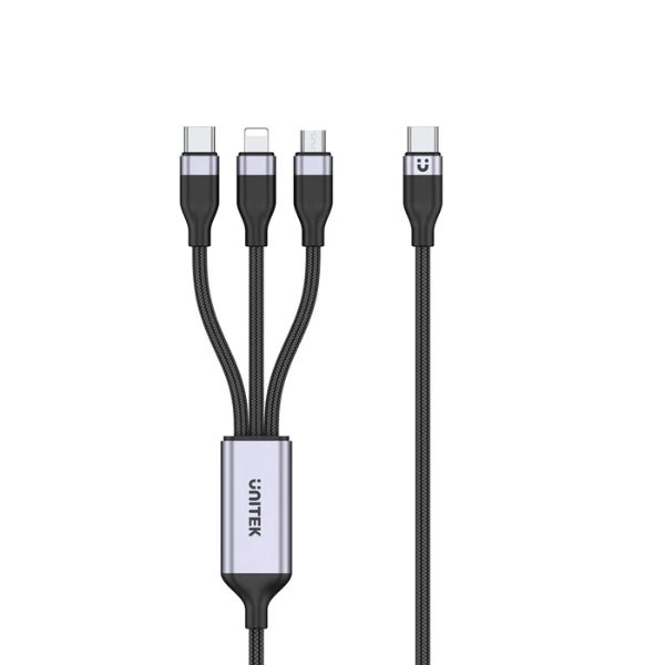 Cáp sạc USB Type C sang Lightning, USB Type C, Micro USB Unitek C14101AGY01