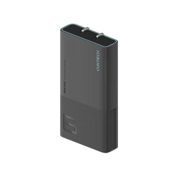 Củ Sạc Nhanh 2 Cổng Type-C CUKTECH Ultra-thin AD65 65W CKAD652LCNNG (CKAD652S-CB-CG)- Gray
