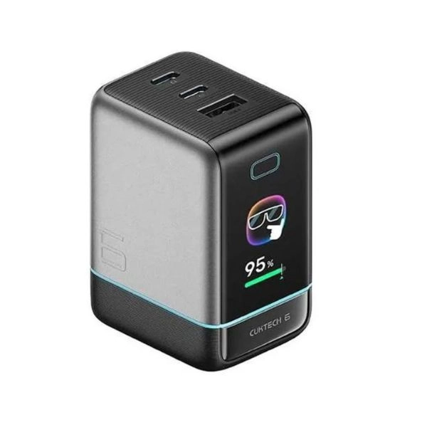 Củ Sạc Nhanh 3 cổng 2 Type-C, 1 USB-A Cuktech 6 Ultra 100W AD653U Gray