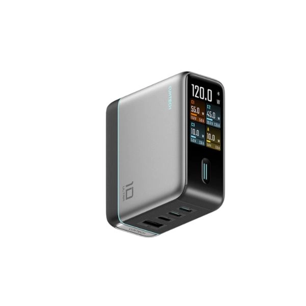 Củ Sạc Nhanh 4 Cổng 3 Type-C, 1 USB-A CUKTECH 10 Ultra 120W CD1204USCHGR (CKAD1204U-CG) -Gray