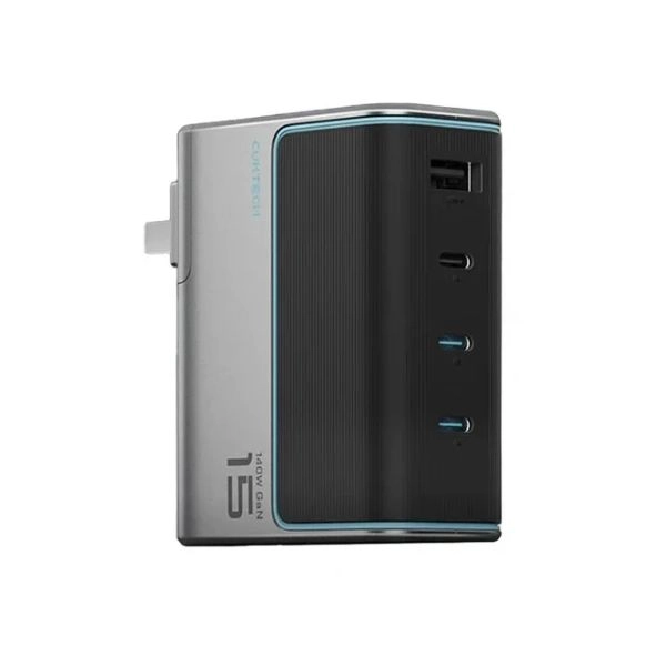 Củ Sạc Nhanh 4 Cổng 3 Type-C, 1 USB-A CUKTECH 15 140W CKAD1404USCW (CKAD1404U-CG)- Gray