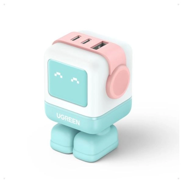 Củ sạc nhanh Robot GaN Nexode RG 65W Ugreen 35856 màu Xanh Hồng