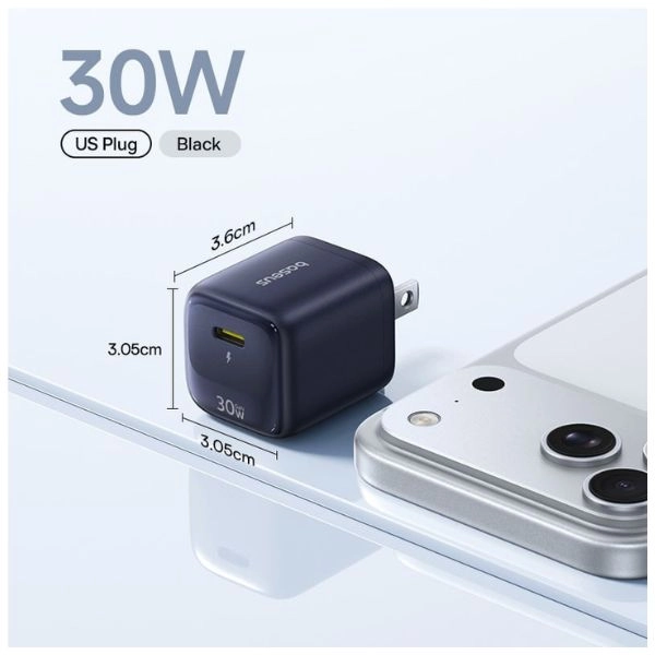 Củ sạc nhanh Type C Baseus EnerFill FN22 30W E0122602 (LVJ088-30-UK) - Cosmic Black