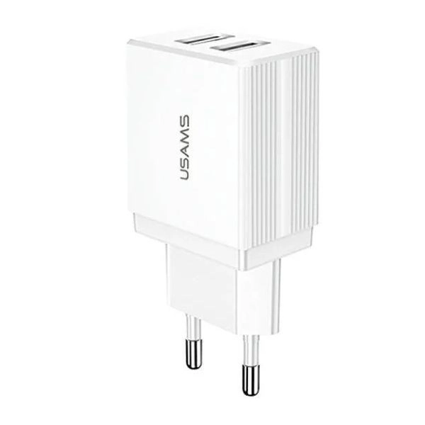 Củ Sạc USB USAMS US-CC090 T24 2.1A EU CC90TC01 (USM161-AA-EW) - white 