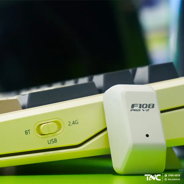 Bàn phím cơ 3 Mode Aula F108PRO V2 Xanh dương, Be, Nâu - Panda switch (6634)