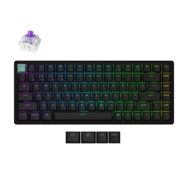Bàn phím Keychron K2 HE Swappable RGB Backlight Aluminum Nebula Switch - Black (K2H-J1)