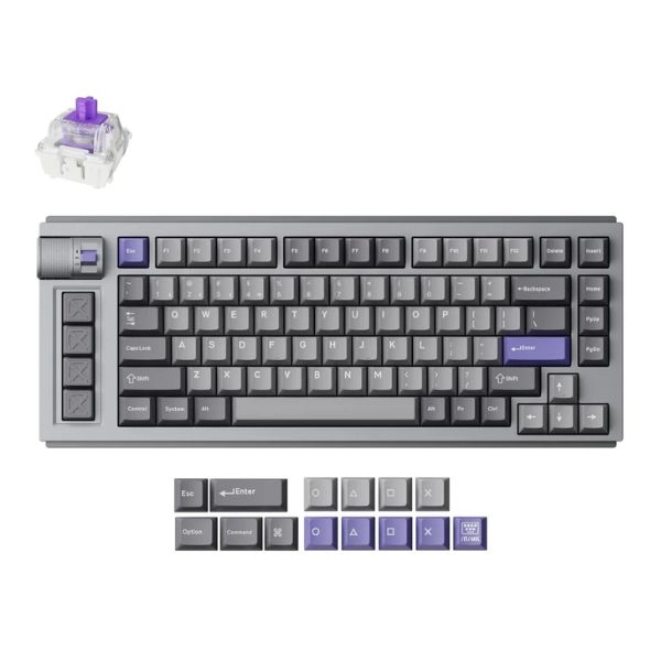 Bàn phím Keychron L1 HE Swappable RGB Backlight Nebula Switch Knob Version - Silver (L1H-X1)