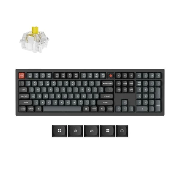 Bàn phím Keychron V6 8K Wired Hot-swappable RGB Backlight Banana Switch - Black (V6W-D4)