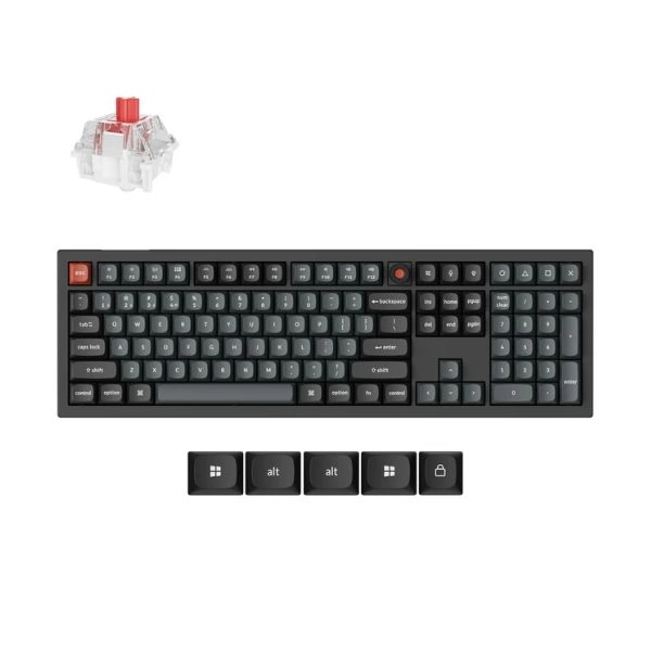 Bàn phím Keychron V6 8K Wired Hot-swappable RGB Backlight Red Switch - Black (V6W-D1)