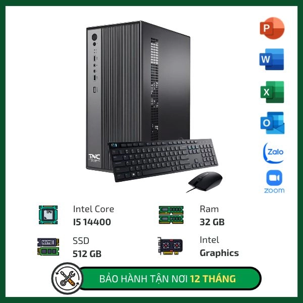 Máy bộ TNC Văn Phòng I514400-32G-512G (I5 14400/ Ram 32GB/ SSD 512GB)