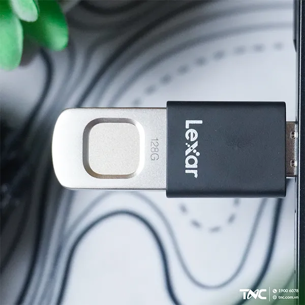 USB Lexar Fingerprint F35 Pro 3.2 Gen 1 Flash Drive 128GB LJDF35P128G-RNBNG