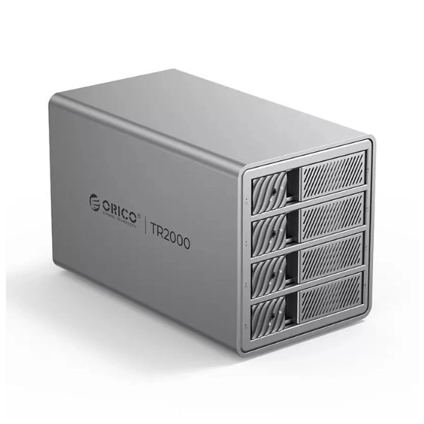 Hộp Đựng Ổ Cứng 3.5 inch 4 Khe Cắm SATA 3 USB-C ORICO 9848RC3-PRO-EU-GY-BP (RAID)