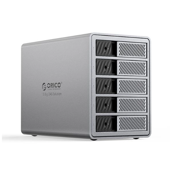 Hộp Đựng Ổ Cứng 3.5 inch 5 Khe Cắm SATA 3 USB-C Thunderbolt 3 ORICO 9858T3-EU-GY-BP
