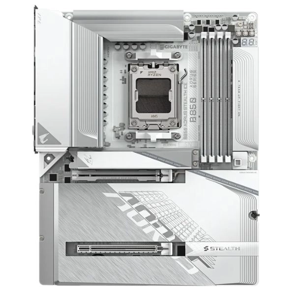 Mainboard Gigabyte B850 AORUS STEALTH ICE (4 x DDR5/ 256GB/ AM5/ ATX)