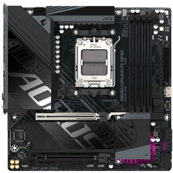 Mainboard Gigabyte B850M AORUS ELITE WIFI6E (4 x DDR5/ 256GB/ AM5/ m-ATX)