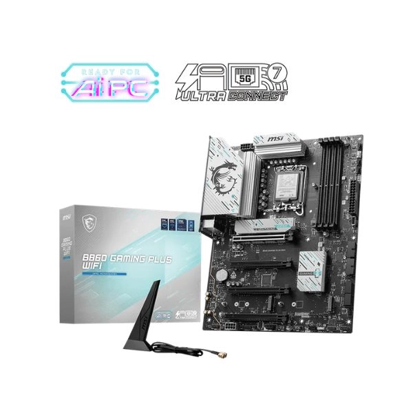 Mainboard MSI B860 GAMING PLUS WIFI (4 x DDR5/ 256GB/ LGA 1851/ ATX)