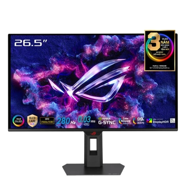 Màn hình LCD Asus ROG Strix OLED XG27ACDMS (26.5 inch/ 2560 x 1440/ 0.03ms/ 250 cd/m2/ 280Hz)